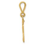 14k Small Brushed Diamond-cut Number 23 Charm - Image 2
