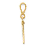 14k Small Brushed Diamond-cut Number 81 Charm - Image 2