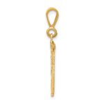14k Small Brushed Diamond-cut Number 96 Charm - Image 2