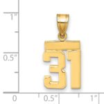 14k Small Polished Number 31 Charm - Image 2