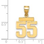 10k Small Polished Number 55 Charm - Image 2