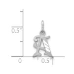 14KW Diamond-cut Letter A Initial Charm - Image 3