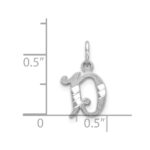14KW Diamond-cut Letter D Initial Charm - Image 3
