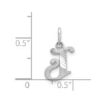14KW Diamond-cut Letter J Initial Charm - Image 3