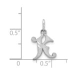 14KW Diamond-cut Letter K Initial Charm - Image 3