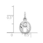 14KW Diamond-cut Letter O Initial Charm - Image 3