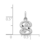 14KW Diamond-cut Letter S Initial Charm - Image 3