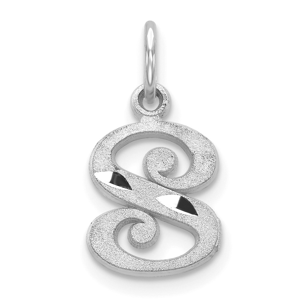WCH139-S.jpg 14KW Diamond-cut Letter S Initial Charm - Image 1