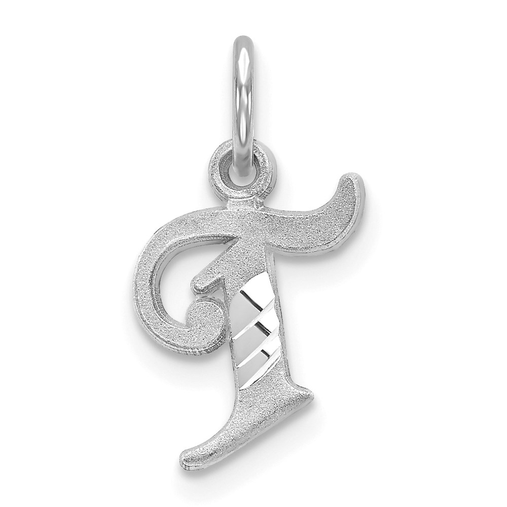 WCH139-T.jpg 14KW Diamond-cut Letter T Initial Charm - Image 1