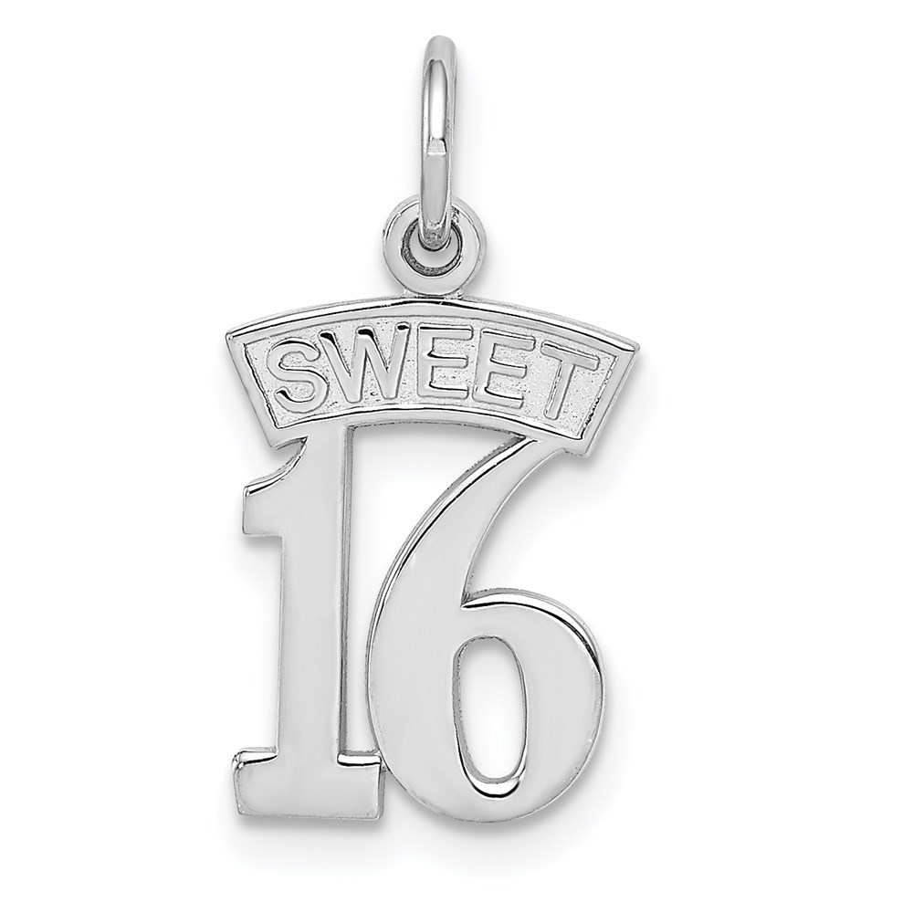 WCH25.jpg 14k White Gold SWEET 16 Charm - Image 1