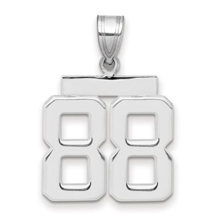 14kw Medium Polished Number 88 Charm