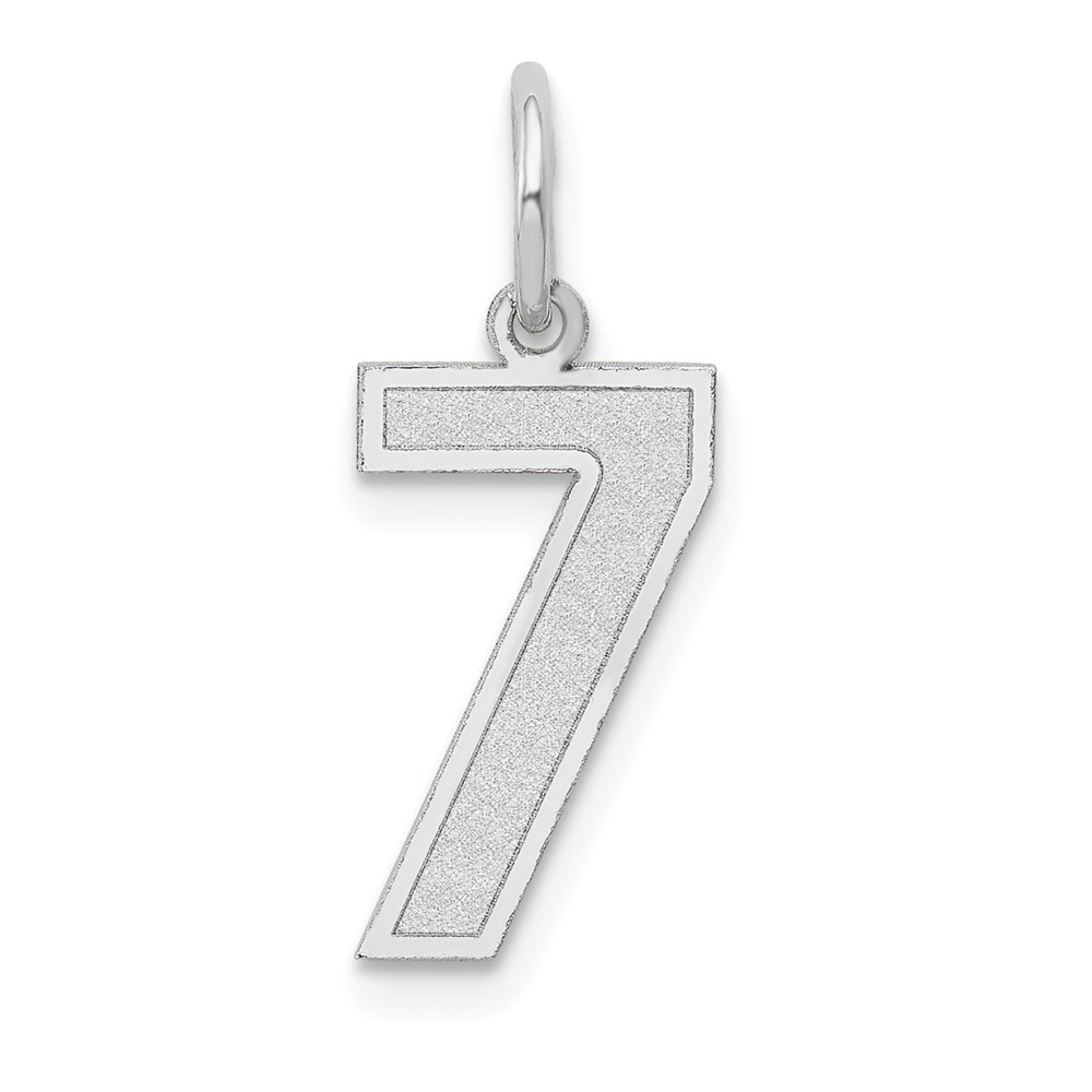 WSM07.jpg 14kw Medium Satin Number 7 Charm - Image 1