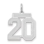 14kw Medium Satin Number 20 Charm