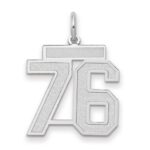 14kw Medium Satin Number 76 Charm