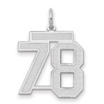 14kw Medium Satin Number 78 Charm