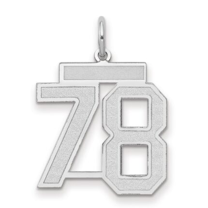 14kw Medium Satin Number 78 Charm