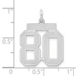 14kw Medium Satin Number 80 Charm - Image 4