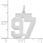 14kw Medium Satin Number 97 Charm - Image 3