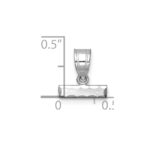14kw Small Brushed Diamond-cut Number Top Charm - Image 3