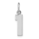 14kw Small Polished Number 1 Charm