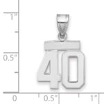 14kw Small Polished Number 40 Charm - Image 2