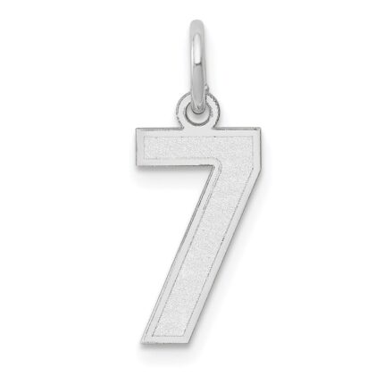 14kw Small Satin Number 7 Charm