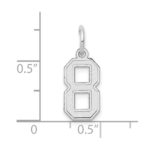 14kw Small Satin Number 8 Charm - Image 3