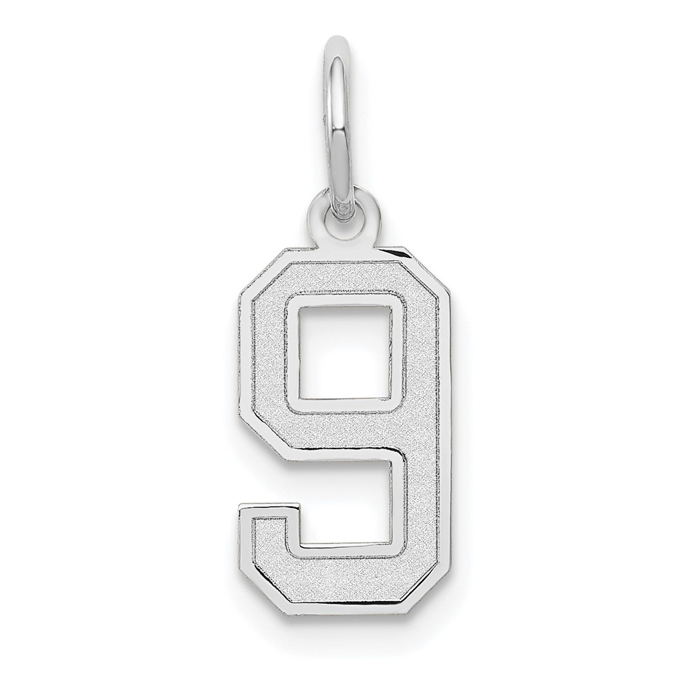 WSS09.jpg 14kw Small Satin Number 9 Charm - Image 1