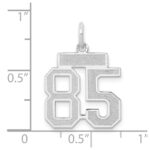 14kw Small Satin Number 85 Charm - Image 4
