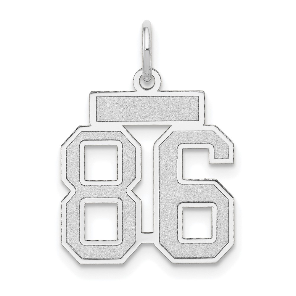 WSS86.jpg 14kw Small Satin Number 86 Charm - Image 1