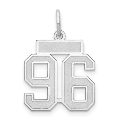 14kw Small Satin Number 96 Charm