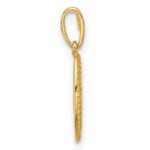 14K Plain with Rope Edge Engravable Oval 11.4x7.8mm Charm - Image 2