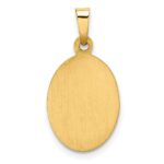 14k Polished and Satin Hollow Our Lady Of Guadalupe Medal Oval Charm - Image 4
