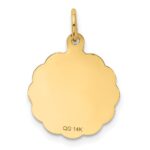14k I LOVE YOU MORE THAN YESTERDAY LESS THAN TOMORROW Engravable Charm - Image 4