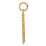 14K 10th ANNIVERSARY 19mm Engravable Rope-Edge Heart Charm - Image 2