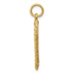 14K 20th ANNIVERSARY 19mm Engravable Rope-Edge Heart Charm - Image 2