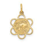 14k GRADUATION DAY Scalloped Edge Charm