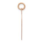 14K Rose Gold Polished Engravable 19mm Heart Disc Pendant - Image 2