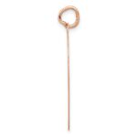 14K Rose Gold Polished Engravable 25mm Heart Disc Pendant - Image 2
