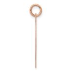 14K Rose Gold Polished Engravable 24mm Heart Disc Pendant - Image 2