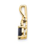 14k 6x4 Oval September/Sapphire and Diamond Pendant - Image 2