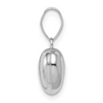 14k White Gold 3-D Puffed Heart Pendant - Image 2