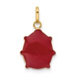 14k Red and Black Enameled Ladybug Charm - Image 3