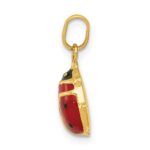 14k Red and Black Enameled Ladybug Charm - Image 2