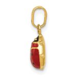 14k Red and Black Enameled Ladybug Charm - Image 2