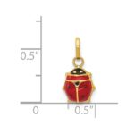 14k Red and Black Enameled Ladybug Charm - Image 3