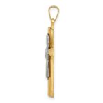 14K Two-Tone Angel and Cross Pendant - Image 2