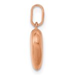 14K Rose Gold Polished 3-D Puffed Heart Pendant - Image 2