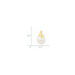 14k 8-9mm White Button Freshwater Cultured Pearl Slide Fits up to 2mm Regular/3mm Fancy or Reversible Omega - Image 3