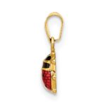 14K Red and Black Enameled Ladybug Pendant - Image 2